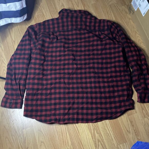 Carhartt Women's Rugged Flex 2XL Midweight Flannel Long Sleeve Plaid Shirt - Picture 4 of 4